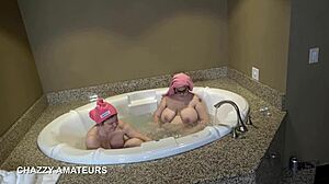 why does this big titty nerd love her bubble bath so much?