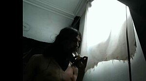 Futa ladyboy deepthroats dildo in gay scene for twelve minutes