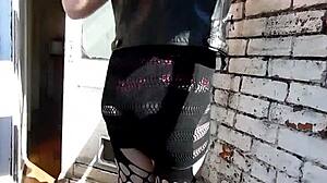 UK Mistress Lucy Diamond Twerks Naughty Phat Ass in Garden Geordie Style