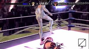 Redhead Wrestler Destroys Candy Cane in Rumble Roses HD