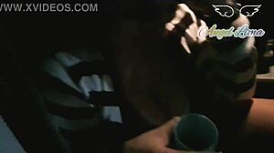 Angel Lima exposes pussy in restaurant 😈