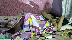 midnight indian bhabhi with big boobs in hot action