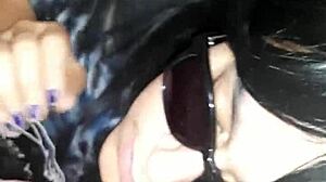 blind latina gags on black cock in interracial deepthroat choking