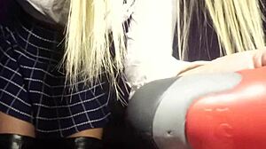 sissy boy gets face sat by blonde femdom 😈