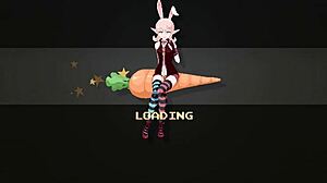 blonde elf gives amazing titjob in hentai game