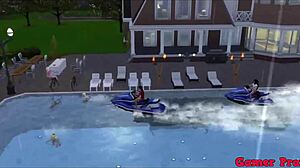 マダラがスナデをプールパーティーで強引に犯す！