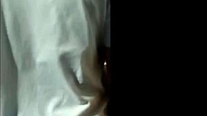 old slut in blue dress chats casually