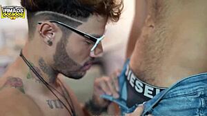 Ending a fight with raw anal action outdoors