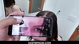 Stepmom Doggy Bone In Bathroom