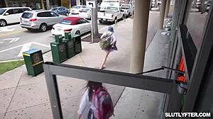 slutlyfter com - jackie hoff caught stealing bikini on camera