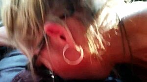 Amateurs Perform Nude Blowjob In Public Outdoor Setting