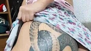 Latina opens ass dancing funk