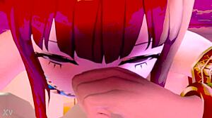 Futaba undergoes hypnosis in 3d hentai anime futanari scene