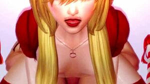 Blonde Elf Rides Cock in 3D Cowgirl Race