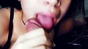 emo girl sucks bf on webcam
