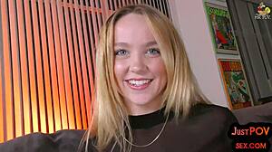 21yo amateur girlfriend takes anal pov fucking by boyfriend in tight closeup view