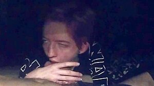 Amateur redhead hottie: 'Suck daddy's cock and jack him to completion.'