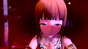 Futaba undergoes hypnosis in 3d hentai anime futanari scene