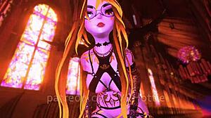 Sexy Succubus Rides Face in Church with Lewd VRChat Lap Dance