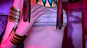 Futaba undergoes hypnosis in 3d hentai anime futanari scene