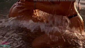 Girlfriends sharing moments at sunrise on paradise beach