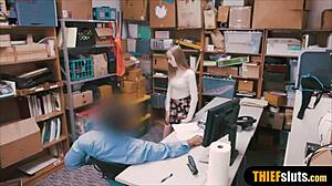 Redhead teen thief gets punished by officer's big cock 😈