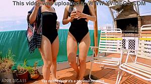 drinking pee in public with sluts belle amore and aprilbigass