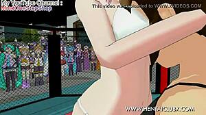 Anime Girl Faces Intense Fight And Ballbusting In Hentai MMD