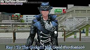 Anime Girl Faces Intense Fight And Ballbusting In Hentai MMD