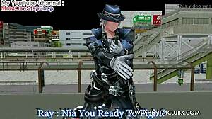 Anime Girl Faces Intense Fight And Ballbusting In Hentai MMD