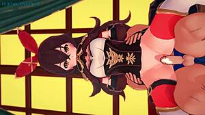 Amber Teases in Shorts Before Bending Over for Doggystyle