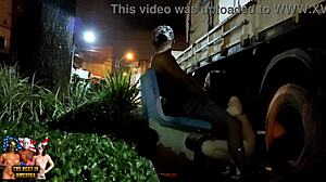 couple caught in public squares after party