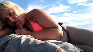 wife sucking cock in public beach
