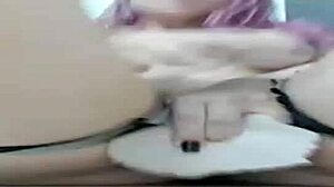 Webcam Slut Squirts with Dildo
