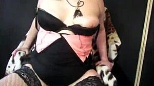 Future Milf Pornstar Aimeeparadise in Naked Photoshoot, Riding Dildo in Fishnets, Cowgirl Position, Blonde Cunt Exposed