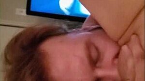 In one clip, there is blowjob and cock licking