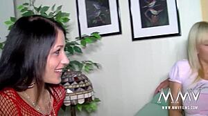 Blonde Wife Fucked Hard by Husband in Wild Threesome