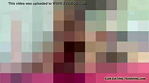 Eat your cum or face severe punishment in femdom scene