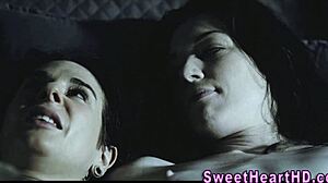 busty inked lesbian licks and fingerbangs in hd