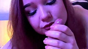 busty beauty in stockings gives blowjob handjob vibrator