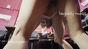 In Pattaya, a horny ladyboy dominates her customer, fucking her in the ass and mouth while bent over