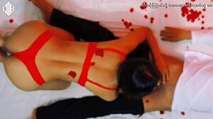 myanmar girl moans in her language while getting bent over doggystyle