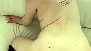 i'm pumping aria carson's swollen redhead pussy so hard in doggystyle, feeling every thrust.