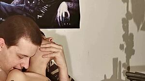 tattooed slim slut craves neck fetish play. watch her tease in goth style for ultimate thrill.