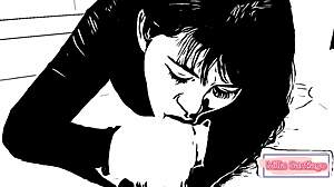 Japanese Teen Feels Intense Pleasure Sucking Friend's Dad to Cumshot