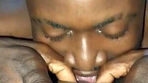 Amazing blowjob on big ass girl