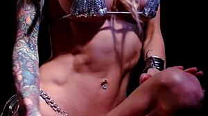 Tattooed Blonde Milf Sarah Toys Her Pussy