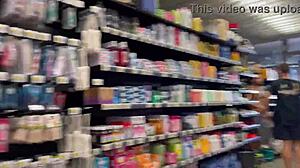 i can't believe monika fox is naked shopping in the store!