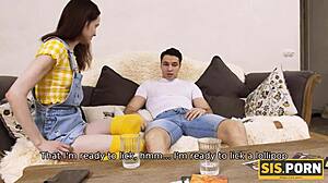 Srác megnyeri a fogadást és megfúrja a mostohatestvére szűk puncáját