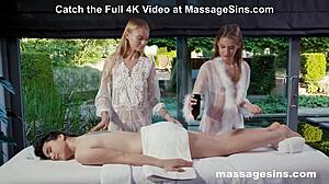 i watch tiffany tatum join this sensual threesome massage, fingering and jerking off